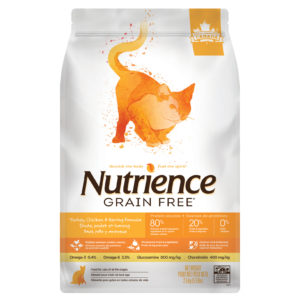 Aliment Nutrience Sans grains pour chats, Dinde, poulet et hareng