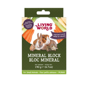 Bloc minéral Living World pour petits animaux, arôme de légumes, grand, 190 g (6,7 oz)