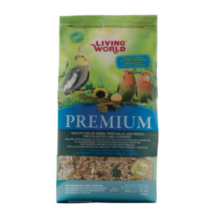 Mélange Premium Living World pour perruches calopsittes et inséparables
