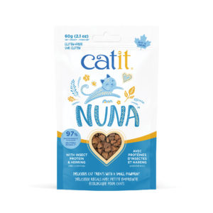 Régals Catit Nuna, Protéines d’insectes et hareng, 60 g